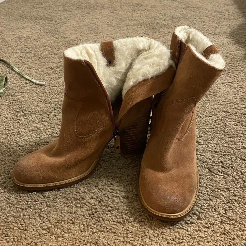 Brown Heel Winter Boots
